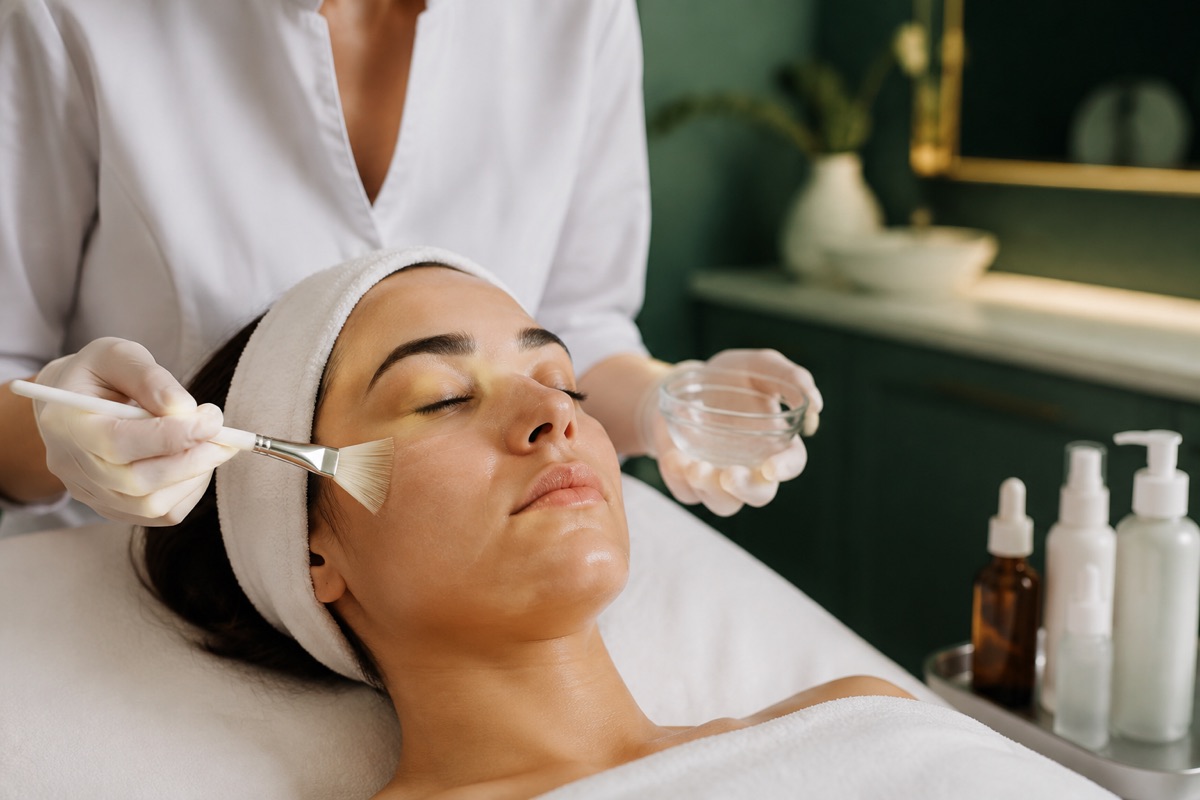 Ilustração médica sobre peeling facial