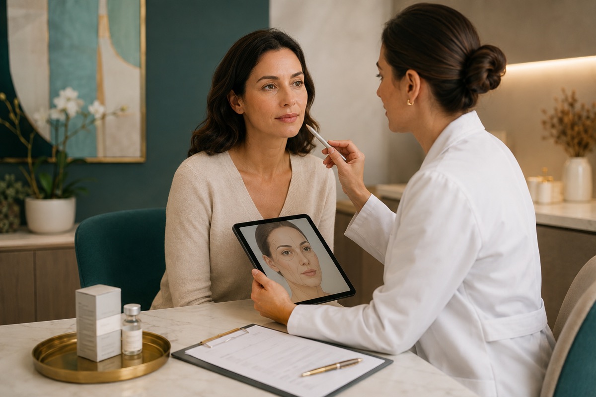 Ilustração médica sobre quanto custa botox e o que determina o valor do tratamento?